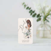 Carte De Visite Elégante aquarelle naissance et post-partum Doula (Debout devant)