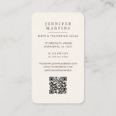 Carte De Visite Elégante aquarelle naissance et post-partum Doula (Dos)