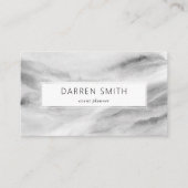 Carte De Visite Elégante Aquarelle Noire & Blanc moderne Abstrait (Devant)