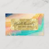 Carte De Visite Elégante aquarelle or huile (Devant)