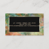 Carte De Visite Élégante Aquarelle Professionnelle, Armature (Dos)