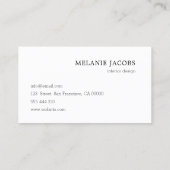 Carte De Visite élégante aquarelle professionnelle bleu (Dos)