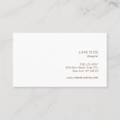 Carte De Visite Elégante aquarelle rose Branche florale (Dos)