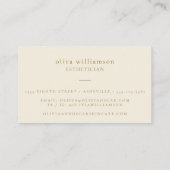 Carte De Visite Elégante Aquarelle rose Florale Beauté moderne  (Dos)