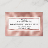 Carte De Visite Elégante aquarelle Rose Gold Cherry Blossom (Dos)