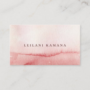 Carte De Visite Elégante aquarelle rose ombre