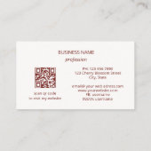 Carte De Visite Elégante Aquarelle Rose Rose Pink Or (Dos)