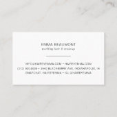 Carte De Visite Elégante aquarelle rouge Floral Fleur Vert (Dos)