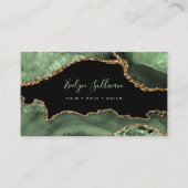 Carte De Visite élégante aquarelle sauge agneau vert (Devant)