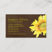 Carte De Visite Elégante aquarelle tournesol unique (Dos)