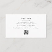 Carte De Visite Elégante aquarelle verte Feuille d'or (Dos)