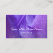 Carte De Visite Elégante aquarelle violette Tulipe (Devant)