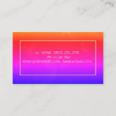 Carte De Visite Elégante Arbre d'or femmes Silhouette, Instructeur (Dos)