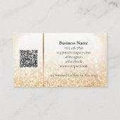 Carte de visite élégante avec code QR or et logo (Dos)