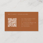 Carte de visite élégante avec QR code minimal en o (Dos)
