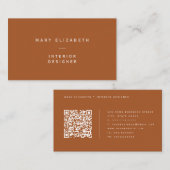 Carte de visite élégante avec QR code minimal en o (Devant / Derrière)