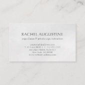 Carte De Visite élégante avec symbole zen, tracé en faux or (Dos)