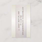 Carte De Visite Élégante bande chic, dentelle, florale (Dos)