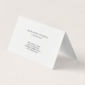 Carte De Visite Élégante bande de Denim Noir moderne (Dos)