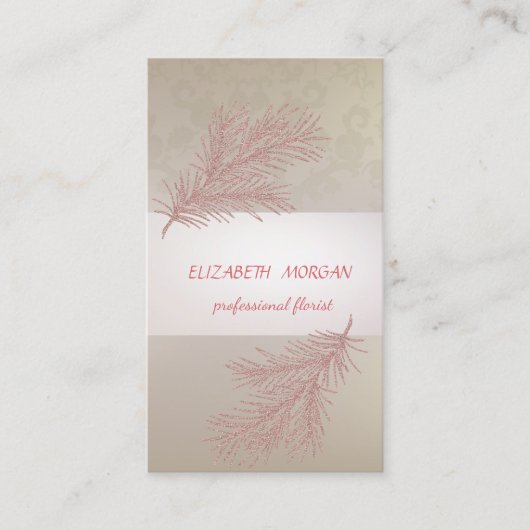 Carte De Visite Élégante bande, dentelle, branche Parties scintill (Devant)