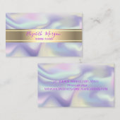 Carte De Visite Élégante bande d'or holographique moderne (Devant / Derrière)