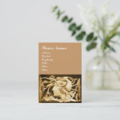 Carte De Visite ÉLÉGANTE BEAUTÉ FEMME / LADY FLEURS BROWN BOW Sepi (Debout devant)