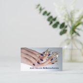 Carte De Visite Elégante beauté manicuriste ongle artiste salon on (Debout devant)