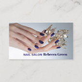 Carte De Visite Elégante beauté manicuriste ongle artiste salon on (Devant)