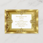 Carte De Visite Elégante bijouterie de mode couturier Gemmes d'or (Dos)