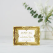 Carte De Visite Elégante bijouterie de mode couturier Gemmes d'or (Debout devant)