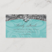 Carte De Visite Elégante bijouterie Fleur de lis Blue Pastel (Dos)