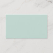 Carte de visite élégante bleu pâle (Dos)