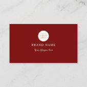 Carte de visite élégante bordeaux écriture blanche (Dos)