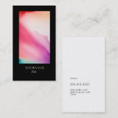 Carte De Visite Elégante bordure noire en aquarelle (Devant / Derrière)