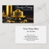 Carte De Visite Élégante boulangerie Cupcake Sucres (Devant / Derrière)