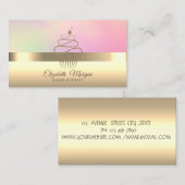 Carte De Visite Élégante boulangerie professionnelle Cupcake (Devant / Derrière)