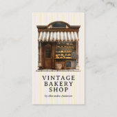 Carte De Visite Élégante boulangerie Vintage (Devant)