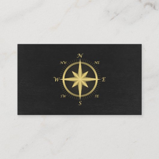 Carte De Visite Élégante boussole nautique (Devant)