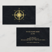 Carte De Visite Élégante boussole nautique (Devant / Derrière)