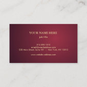 Carte De Visite Élégante boussole nautique (Dos)