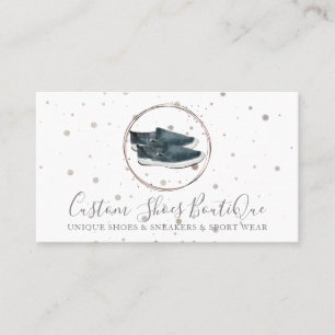 Carte De Visite Elégante Boutique Canvas Chaussures Jean Basket