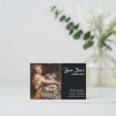 Carte De Visite Élégante boutique de fleurs (Debout devant)