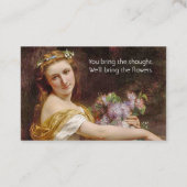 Carte De Visite Élégante boutique de fleurs (Dos)