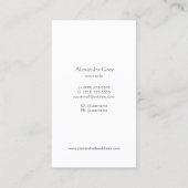 Carte De Visite Élégante boutique de mode femme Lotus Blanc (Dos)