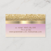 Carte De Visite Élégante brillance élégante or floral (Dos)