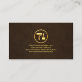 Carte De Visite Élégante brosse à peinture or Grunge Brown (Dos)