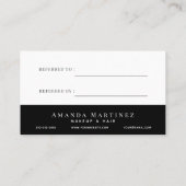 Carte De Visite Élégante Brosse Or Trucs Chaises Salon Orientation (Dos)