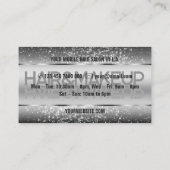 Carte De Visite Élégante Calligraphie de Parties scintillant douce (Dos)