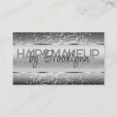 Carte De Visite Élégante Calligraphie de Parties scintillant douce (Devant)