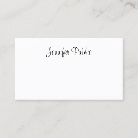 Carte De Visite Élégante calligraphie manuscrite Script moderne Co (Devant)